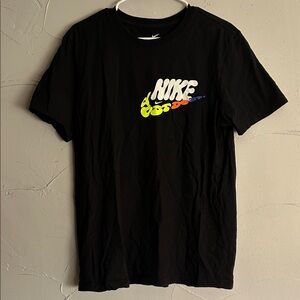 Nike Black Tee with Multicolor Just Do It Logo